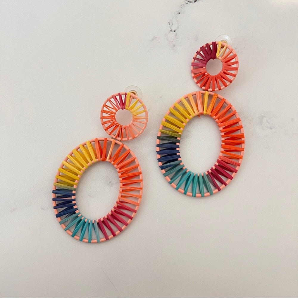 BaubleBar Raffia Earrings Multicolor - Picture 2 of 6